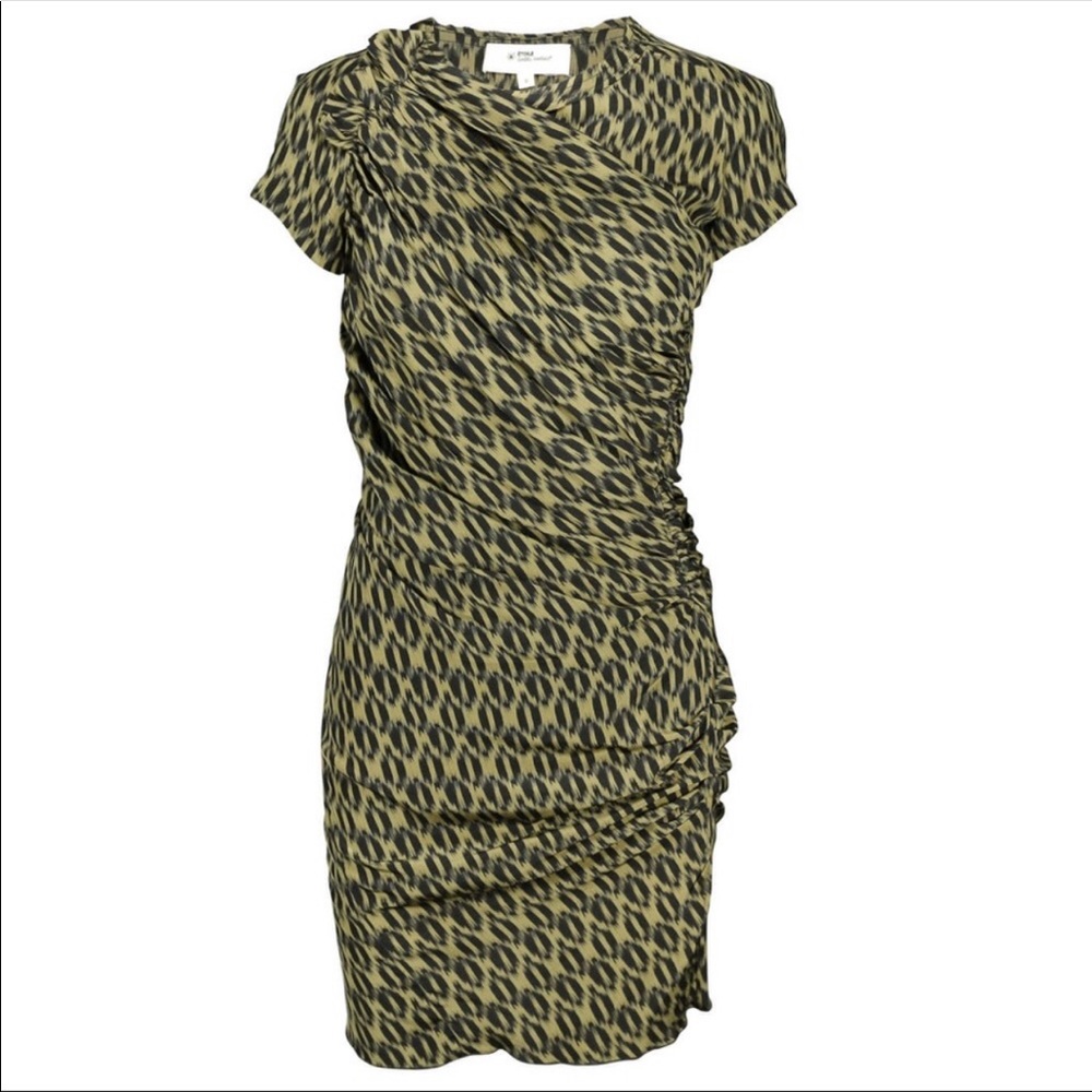 Isabel Marant silk ruched ikat dress 1/small